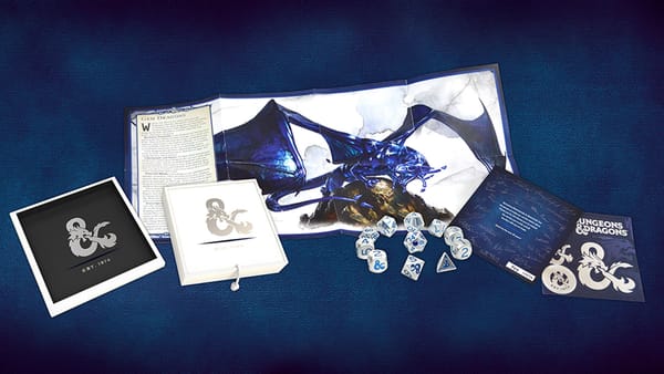 Roll beautiful crits with the new D&D Sapphire Anniversary Dice Set