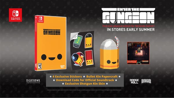 Let’s get physical as Enter the Gungeon on Switch heads to retail this June