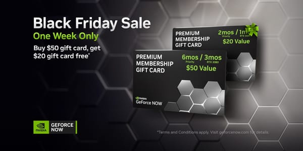 GeForce NOW announce ‘Green Thursday Black Friday’ membership deal