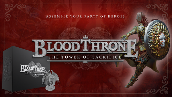 An image promoting the game Blood Throne: The Tower of Sacrifice.