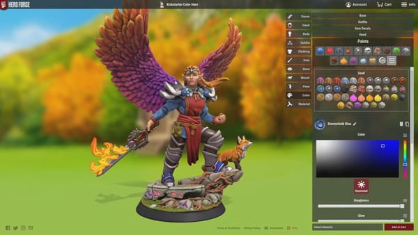 Bring your custom miniatures to life in full-color with Hero Forge 2.0, now on Kickstarter