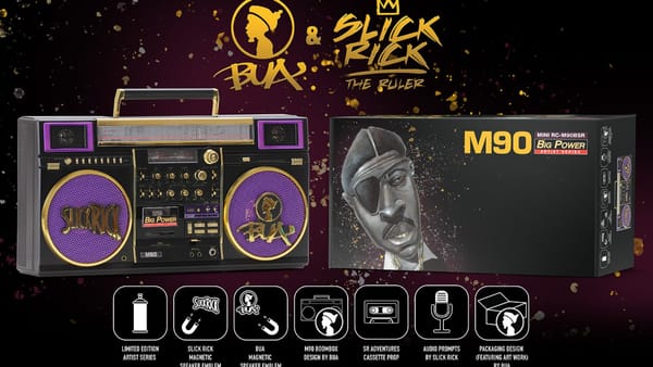 Slick Rick, BUA, and New Wave collaborate to release a working miniature M90 Boombox