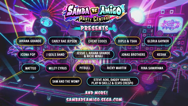 SEGA reveals the first batch of featured tracks for Samba de Amigo: Party Central