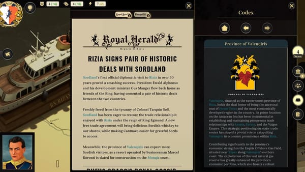 Rule regally in Suzerain’s Kingdom of Rizia DLC, available now!