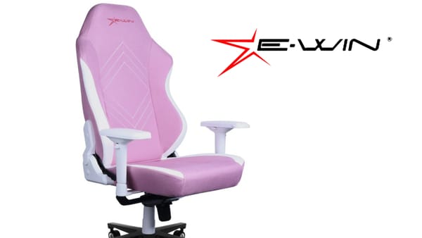 E-WIN ships a new Champion Series chair in pink and white