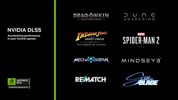 DLSS 4 with Multi Frame Generation comes to Stellar Blade, Dune: Awakening, and more