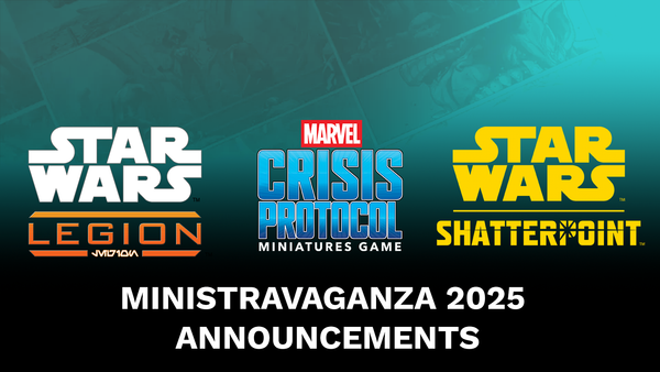 Star Wars Legion, Marvel Crisis Protocol, and Star Wars Shatterpoint announcements Atomic Mass Games Ministravaganza