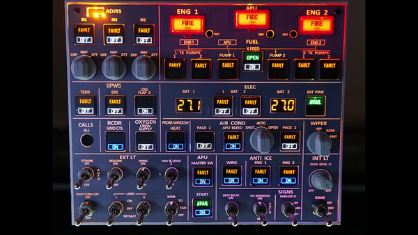 Let's Unbox: Rowsfire A107 V3 A320 MAX Light Overhead Panel