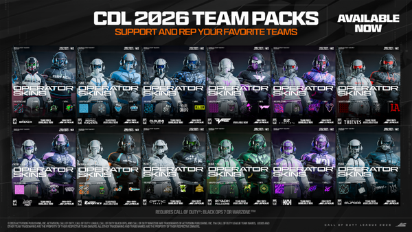 Get your Call of Duty League team packs now!
