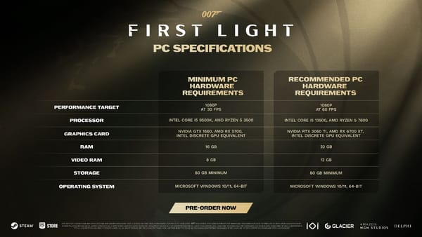 NVIDIA partnership and PC specs revealed for 007 First Light