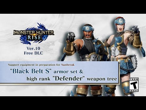 Monster Hunter Rise - Black Belt S Armor and High Rank Defender Weapon Tree(Nintendo Switch)