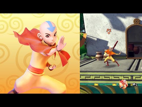 Aang Showcase – Nickelodeon All-Star Brawl