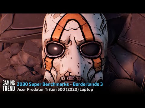 Acer Triton 500 Laptop - With and Without Turbo Benchmark - Borderlands 3 [Gaming Trend]