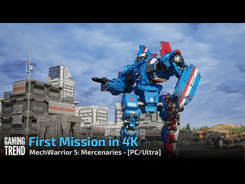 Mechwarrior 5 Mercenaries - First Mission and Intro in 4K/Ultra - PC [Gaming Trend]