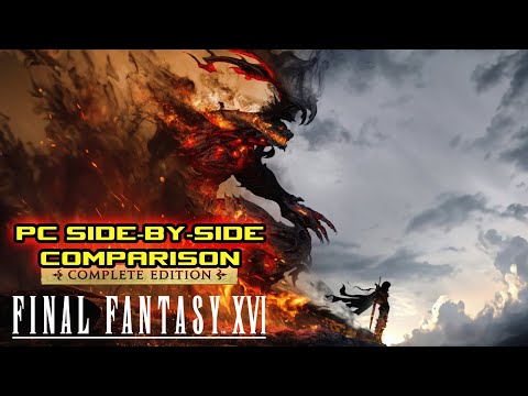 Final Fantasy XVI Complete Edition side by side DLSS off and on