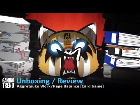 Aggretsuko Work/Rage Balance Card Game Unboxing and Overview [Gaming Trend]