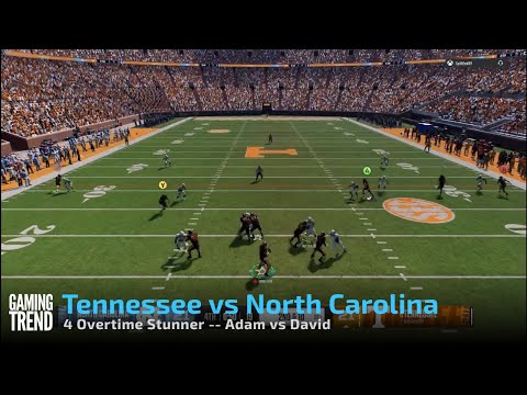 4 OT Stunner! Tennessee vs North Carolina! Adam vs David! #collegefootball25 #CFB25 #gameplay