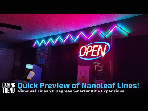 Quick Preview of Nanoleaf Lines 90 Degrees Smarter Kit!