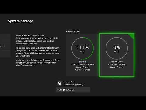 Fantom Drives Xbox One Storage Hub 5TB Setup - [Gaming Trend]