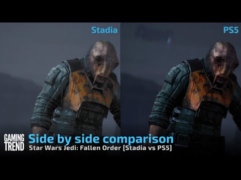 Star Wars Jedi: Fallen Order Side by side comparison - Google Stadia vs PS5 - [Gaming Trend]