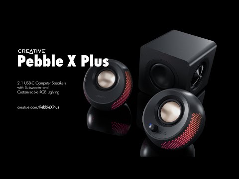 Creative Pebble X Plus – 2.1 USB-C Computer Speakers with Subwoofer and Customizable RGB Lighting