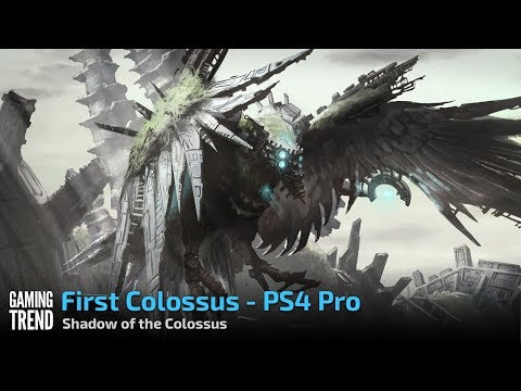 Shadow of the Colossus on PS4 Pro - Fighting the First Colossus