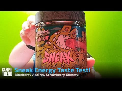 WHO WINS? Sneak Energy Superhero Flavor Taste Test - Blueberry Acai vs. Strawberry Gummy!