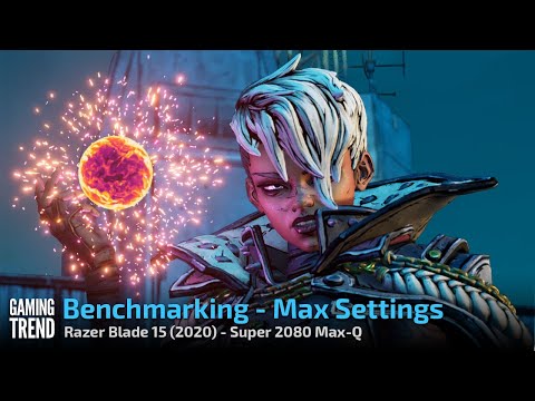 Borderlands 3 - Razer Blade 15 2080 Super Max-Q benchmark [Gaming Trend]