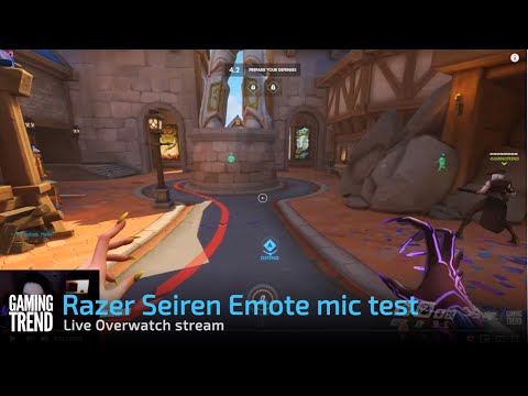 Razer Seiren Emote mic test + Overwatch [Gaming Trend]