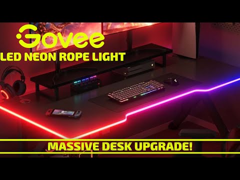 MASSIVE desk upgrade! -- Govee Neon Rope Light for Desks Unboxing and Review [Gaming Trend]
