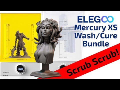 Elegoo Mercury XS Wash and Cure Bundle Unboxing and Review -- Scrub Scrub!