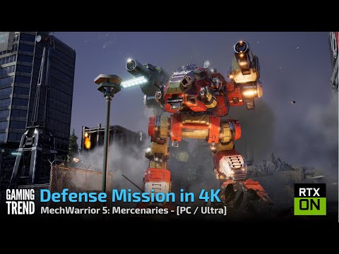 Mechwarrior 5 Mercenaries - Defense Mission in 4K/Ultra - PC [Gaming Trend]