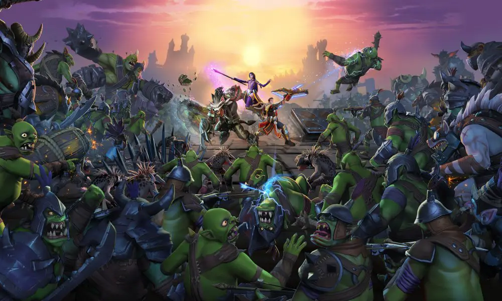 Key art for Orcs Must Die! Unchained by developer Robot Entertainment