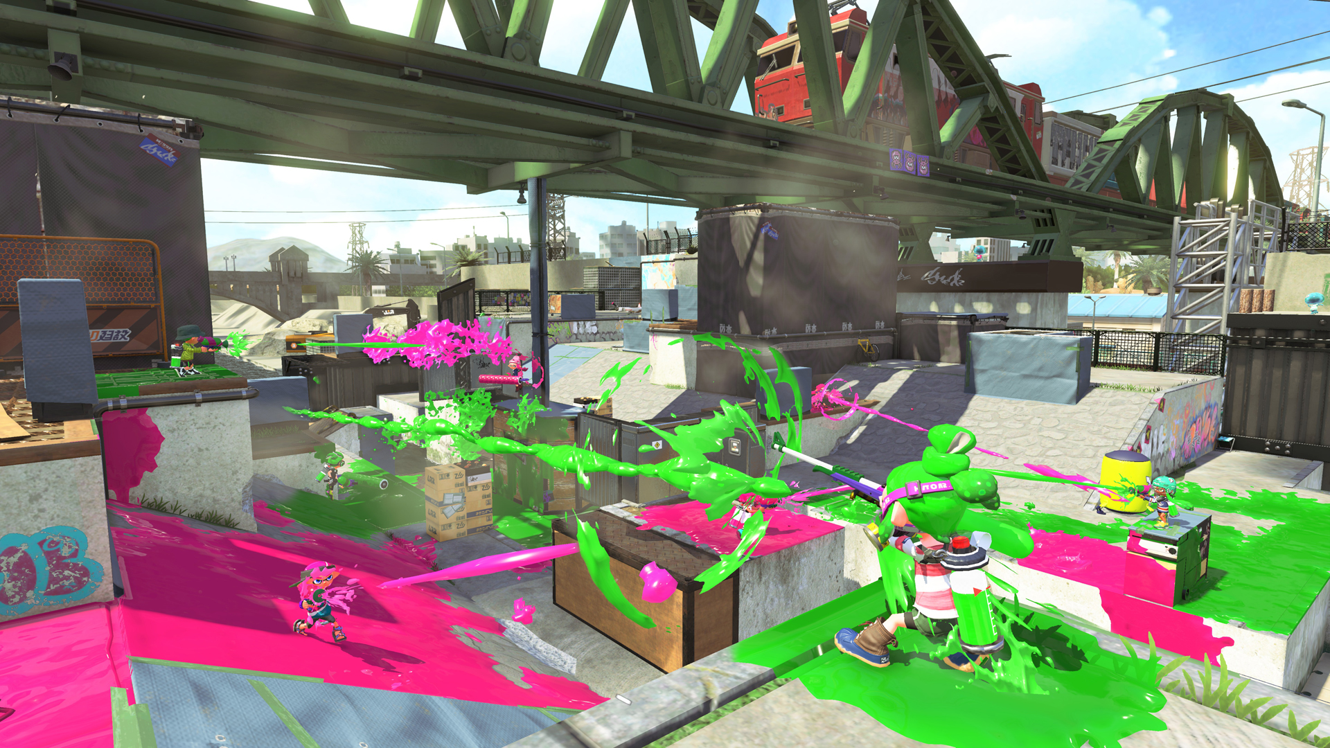 Nintendo Switch Hardware with Splatoon 2 + Neon Green/Neon Pink