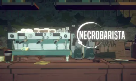 Necrobarista title screen
