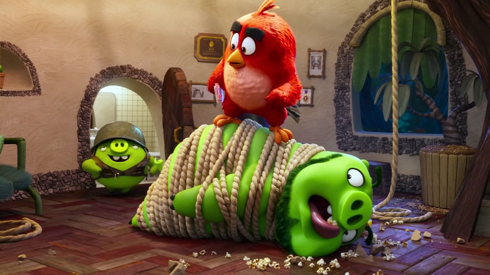 crazy friend in the angry birds movie