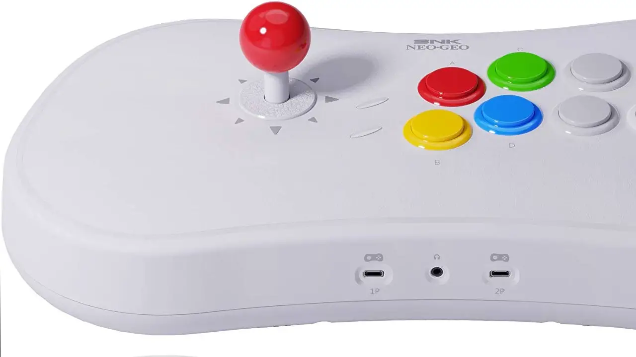 NEOGEO Mini Pad White, SNK Classic Wired Game Controller for NEO GEO Mini  and NEO-GEO Arcade Stick Pro