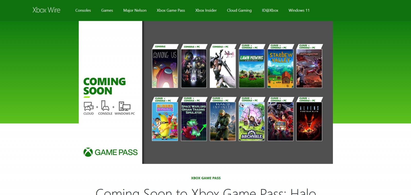 Games coming to Xbox Game Pass PC in December 2021: Stardew Valley, Halo  Infinite Campaign, One
