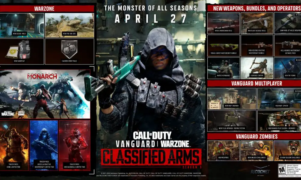 CoD: Vanguard Season Three roadmap details maps and trophy systems