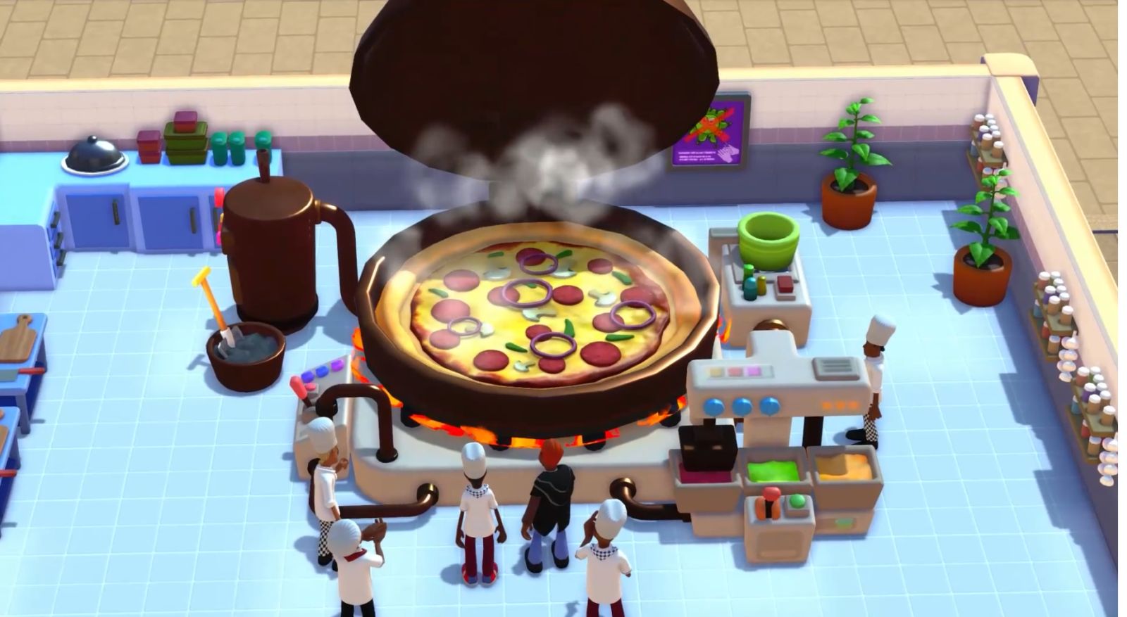 Two Point Hospital: True fact: Colleges are run on pizza. Look it up!
