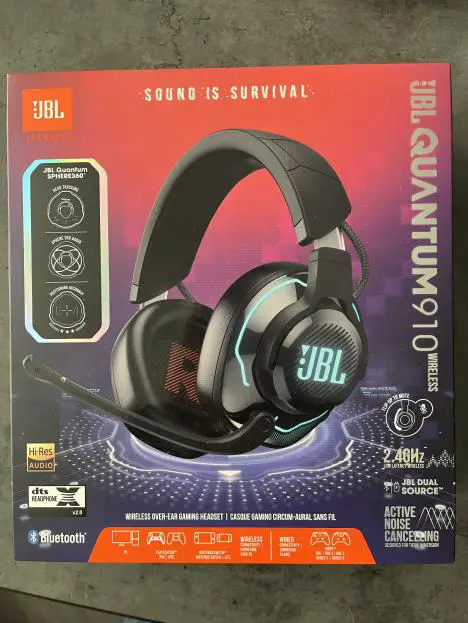 JBL Quantum 910 Wireless Gaming Headset with Active Noise Cancelling 2.4GHz