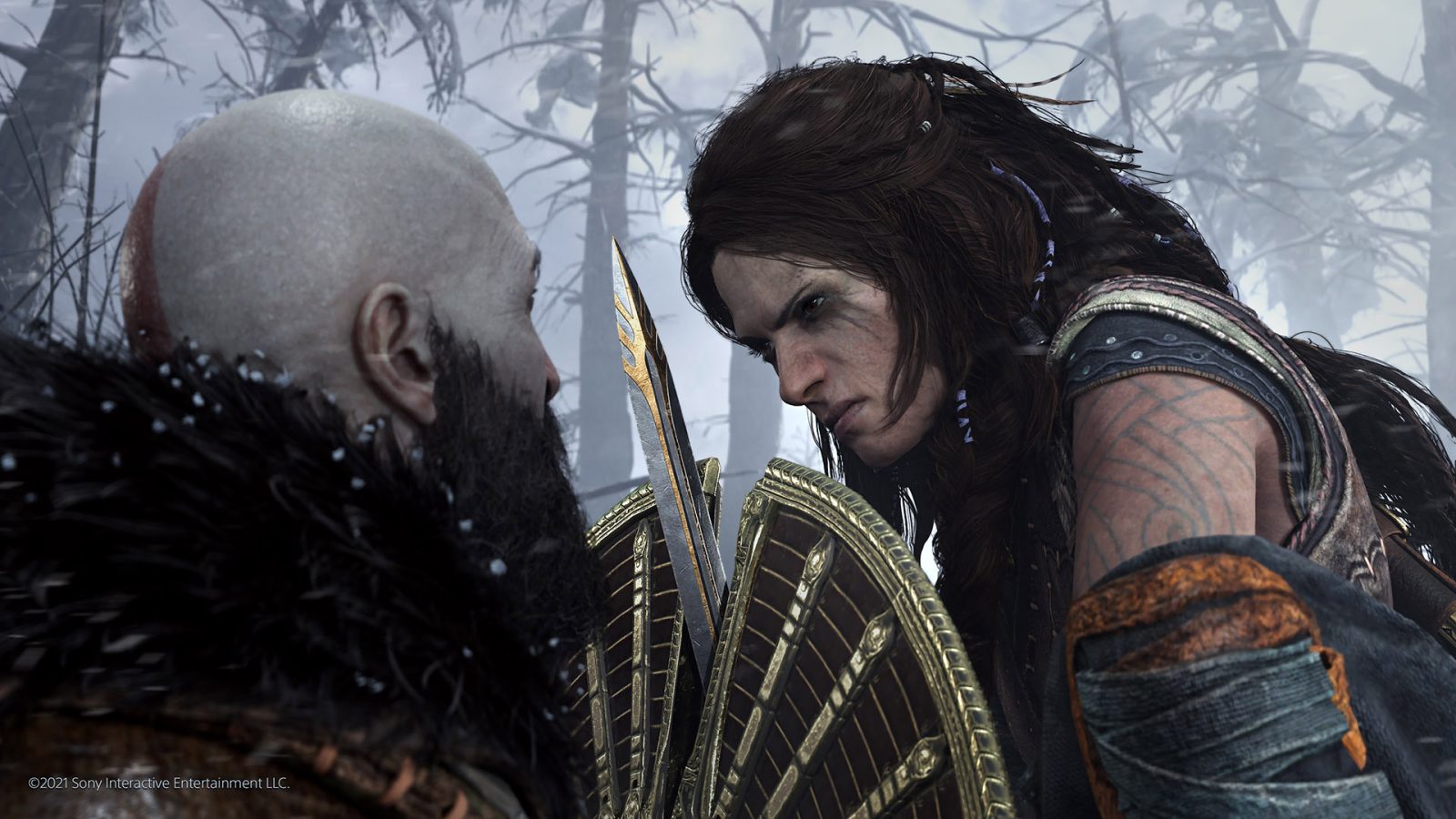 The camera work in this game is brilliant. Kratos and Freya are