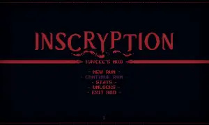 Inscryption alternative main screen