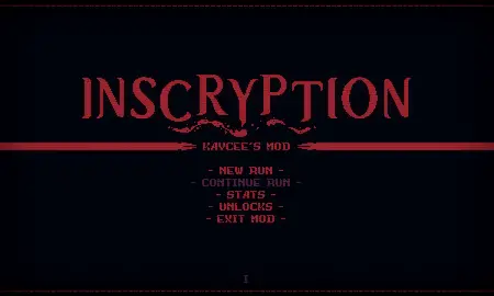 Inscryption alternative main screen