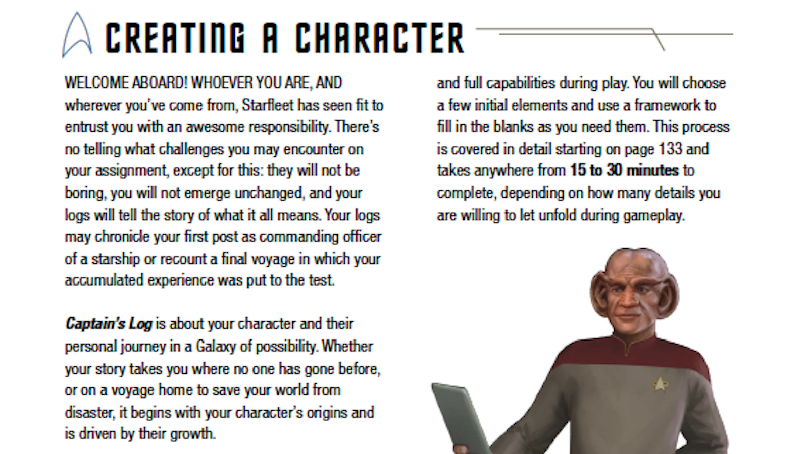 Star Trek Adventures - Captain's Log Solo Roleplaying Game Discovery Edition