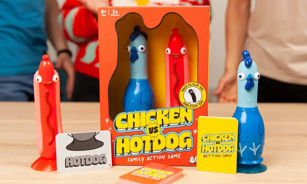  Big Potato Chicken vs Hotdog: The Ultimate Challenge Party Game  for Flipping-Fun Families, Board Game for Game Nights : CDs & Vinyl
