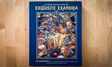 A photo showing the book Exquisite Exandria, a cookbook by Critical Role