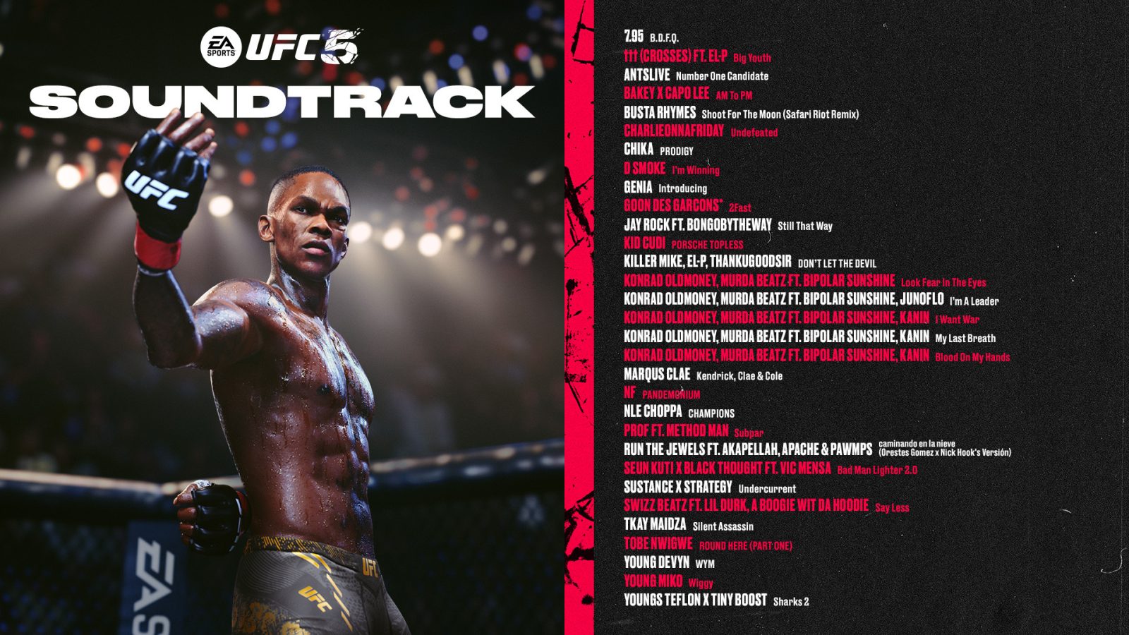 Full track list revealed for EA Sports UFC 5, available now to stream —  GAMINGTREND