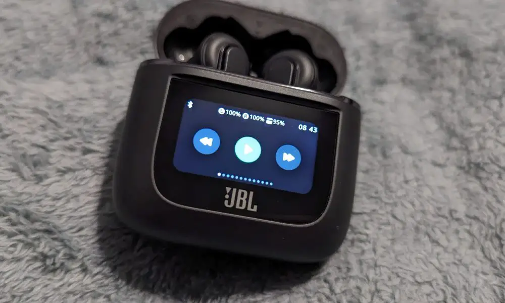 JBL put a smartwatch screen in a wireless earbuds case, and it's a  game-changer