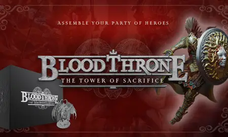 An image promoting the game Blood Throne: The Tower of Sacrifice.